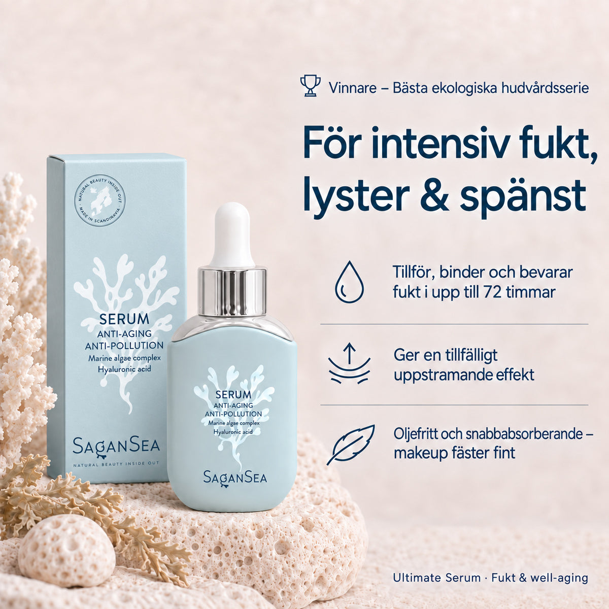 Kosteuttava seerumi kasvoille – tehokasta kosteutusta, hehkua &amp; kimmoisuutta | Ultimate Serum