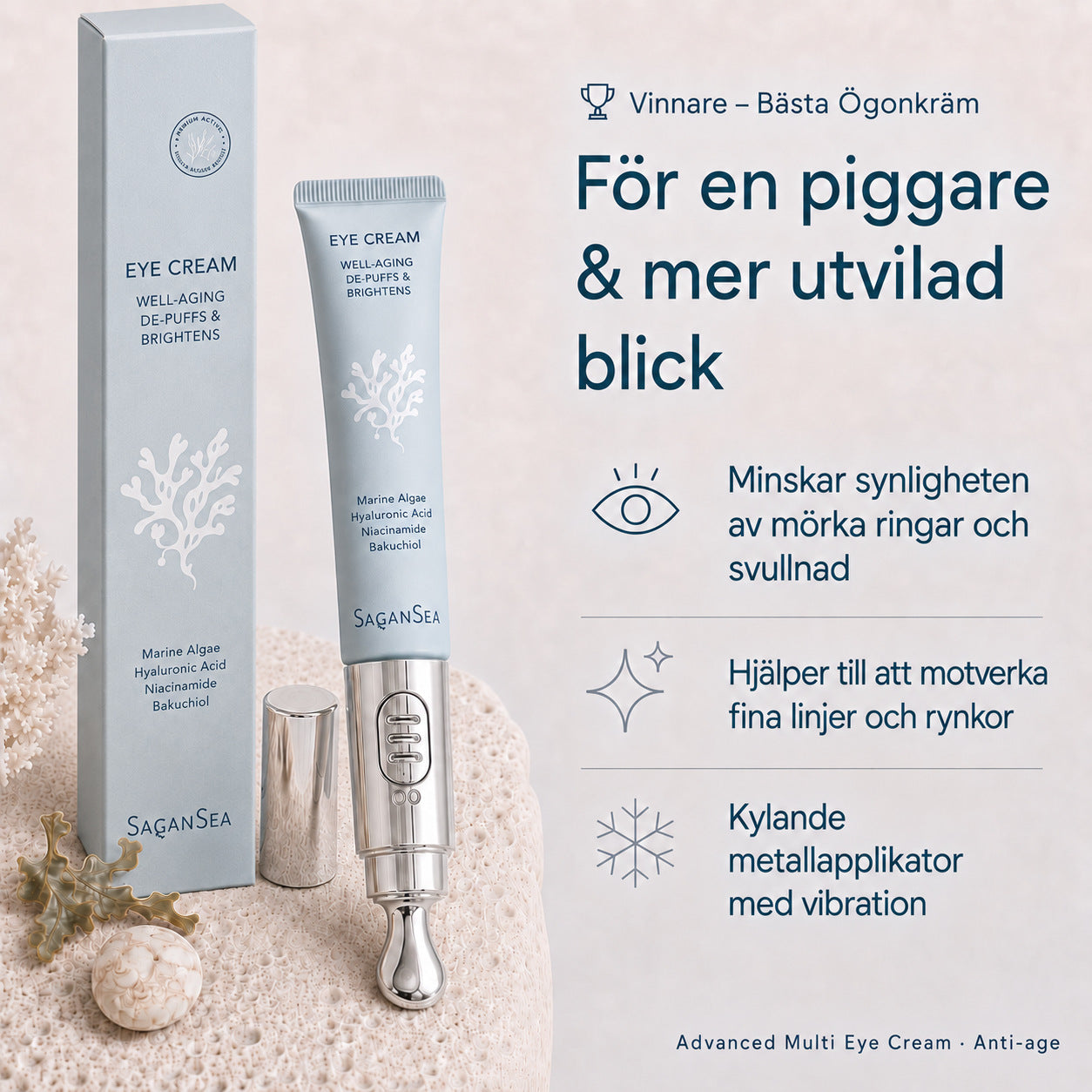 Paras silmänympärysvoide tummille silmänalusille ja turvotukseen – Advanced Multi Eye Cream